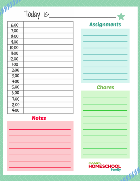 Homeschool calendar