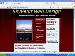 SkyVault Web Design